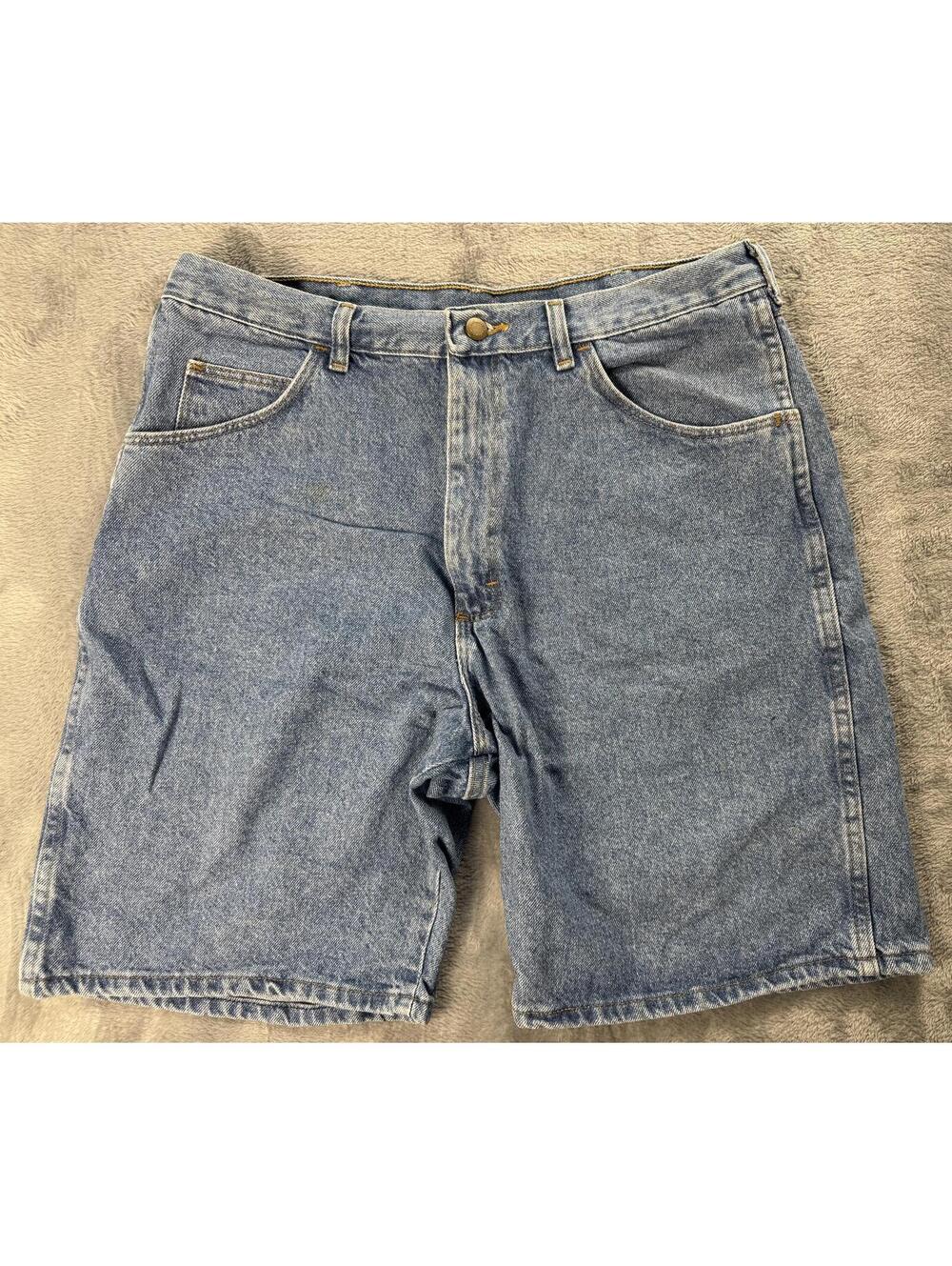 Wrangler Men's Relaxed Fit Blue Jean Shorts Size 36 606W1SM